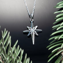 Load image into Gallery viewer, North Star Diamond Necklace - North Star Jewelry - 14K White gold with Diamond - Star Jewelry - Sky Jewelry - North Star Jewelry