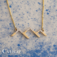Load image into Gallery viewer, Snow Capped Mountain Necklace - Diamond mountain Necklace mountain jewelry mountain snow necklace