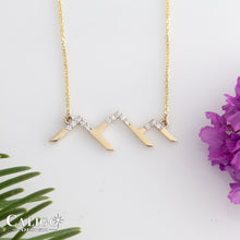 Load image into Gallery viewer, Snow Capped Mountain Necklace - Diamond mountain Necklace mountain jewelry mountain snow necklace