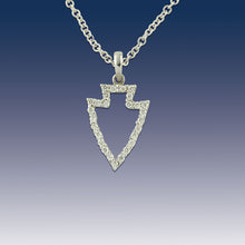 Load image into Gallery viewer, Arrowhead Pendant Necklace - Diamond Pave - 14K WG and Diamonds