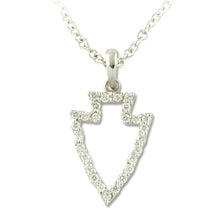 Load image into Gallery viewer, Arrowhead Pendant Necklace - Diamond Pave - 14K WG and Diamonds