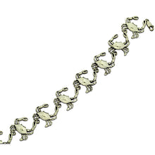 Load image into Gallery viewer, crab bracelet sterling silver crab link crab jewelry beach jewelry sea life jewelry