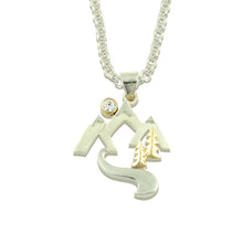 Load image into Gallery viewer, Mountain Stream Necklace - Sterling Silver 10K YG - Mountain Jewelry - Western Jewelry