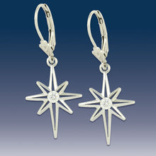 Load image into Gallery viewer, North Star Earrings - 14K WG Diamonds
