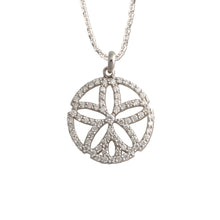 Load image into Gallery viewer, Pave Diamond Sand dollar pendant necklace - 14K gold and diamond sand dollar
