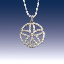 Load image into Gallery viewer, Pave Diamond Sand dollar pendant necklace - 14K gold and diamond sand dollar