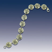 Load image into Gallery viewer, Sand Dollar Bracelet - Link Bracelet -  Sterling Silver