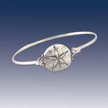 Load image into Gallery viewer, Sand Dollar Bracelet - Wire Bracelet  -  Sterling Silver - Sand Dollar Jewelry