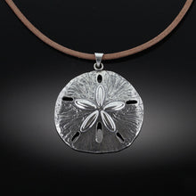 Load image into Gallery viewer, Sand Dollar Necklace Large - Sterling Silver Sand Dollar Jewelry