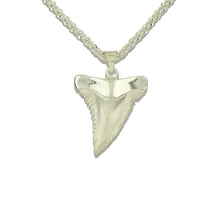 Load image into Gallery viewer, Shark Tooth Pendant Necklace  - Sterling Silver
