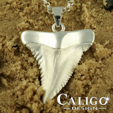 Load image into Gallery viewer, Shark tooth necklace - shark tooth jewelry - sterling silver shark tooth - shark Necklace shark tooth jewelry