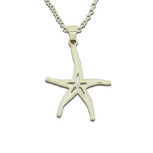 Load image into Gallery viewer, starfish necklace starfish pendant sterling silver crystal starfish jewelry