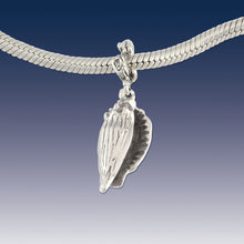 Load image into Gallery viewer, Conch Shell Charm on coral spacer - shell charm - beach charms - beach jewelry