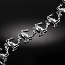 Load image into Gallery viewer, Crab Bracelet - Link Bracelet - Sterling Silver - Crab Jewelry