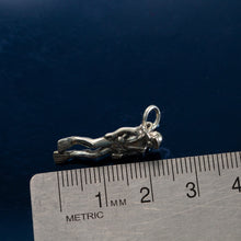 Load image into Gallery viewer, Scuba Diver Charm - Sterling Silver - Diving Charm - Ocean Charms - Beach Jewelry