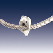 Load image into Gallery viewer, Dolphin Charm - Dolphin Bead Charm - Sterling Silver - Dolphin Jewelry - Ocean Charm