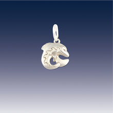 Load image into Gallery viewer, Dolphin Charm - Sterling Silver Dolphin Charm - Dolphin Jewelry - Dolphin charm on o ring
