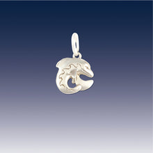 Load image into Gallery viewer, Dolphin Charm - Sterling Silver Dolphin Charm - Dolphin Jewelry - Dolphin charm on o ring