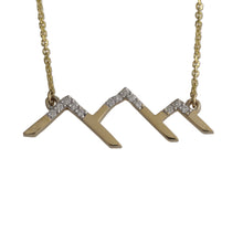 Load image into Gallery viewer, Snow Capped Mountain Necklace - Diamond mountain Necklace mountain jewelry mountain snow necklace