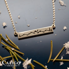 Load image into Gallery viewer, mountain bar necklace mountain scene mountain jewelry
