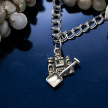 Load image into Gallery viewer, sand castle charm on o ring - beach sand castle charm - beach charms
