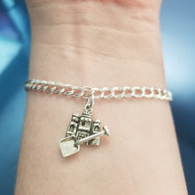 Load image into Gallery viewer, sand castle charm on o ring - beach sand castle charm - beach charms