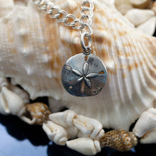 Load image into Gallery viewer, sand dollar charm beach charms beach jewelry sterling silver