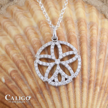 Load image into Gallery viewer, Pave Diamond Sand dollar pendant necklace - 14K gold and diamond sand dollar
