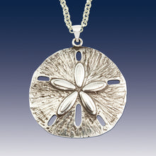 Load image into Gallery viewer, Sand Dollar Necklace Large - Sterling Silver Sand Dollar Jewelry