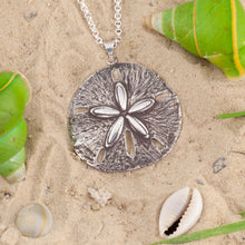 Load image into Gallery viewer, Sand Dollar Necklace Large - Sterling Silver Sand Dollar Jewelry