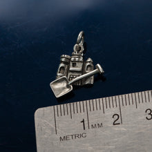 Load image into Gallery viewer, sand castle charm on o ring - beach sand castle charm - beach charms