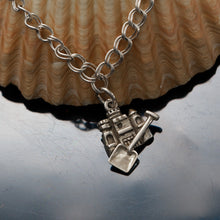 Load image into Gallery viewer, sand castle charm on o ring - beach sand castle charm - beach charms