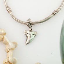 Load image into Gallery viewer, shark tooth charm sterling silver shark jewelry bracelet charms