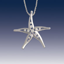Load image into Gallery viewer, Diamond Starfish Necklace - 14K gold and diamonds - Starfish Necklace