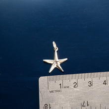 Load image into Gallery viewer, starfish charm - beach starfish bracelet charm on coral spacer - fits on traditional charm bracelets - beach charms