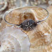 Load image into Gallery viewer, Sand Dollar Bracelet - Wire Bracelet - Sterling Silver - Sand Dollar Jewelry