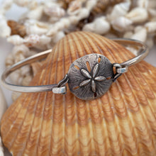 Load image into Gallery viewer, Sand Dollar Bracelet - Wire Bracelet - Sterling Silver - Sand Dollar Jewelry