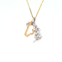 Load image into Gallery viewer, Diamond Silhouette Horse Pendant Necklace  - 14K TT Gold with Diamonds - Horse Jewelry
