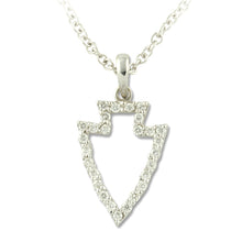 Load image into Gallery viewer, Arrowhead Pendant Necklace - Diamond Pave - 14K WG and Diamonds
