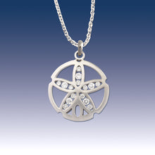 Load image into Gallery viewer, Sand Dollar Necklace - Diamond Channel Sand Dollar Pendant - Sand dollar Jewelry
