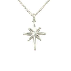 north star diamond pendant necklace 14K WG diamond Star Jewelry North Star Jewelry Sky Jewelry