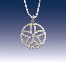 Load image into Gallery viewer, Pave Diamond Sand dollar pendant necklace - 14K gold and diamond sand dollar
