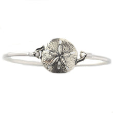 Load image into Gallery viewer, Sand Dollar Bracelet - Wire Bracelet  -  Sterling Silver - Sand Dollar Jewelry
