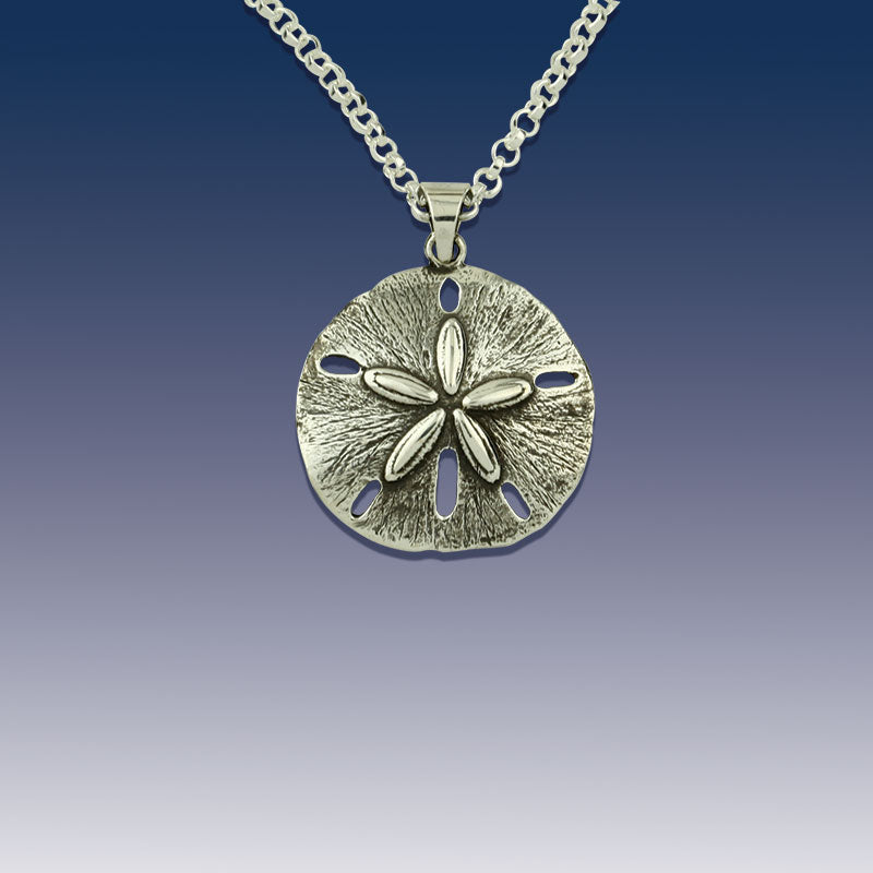 Sand Dollar Pendant Necklace - Sterling Silver