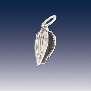Conch Shell Charm on o-ring for traditional charm bracelets - shell charm - beach charms - beach jewelry