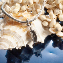 Load image into Gallery viewer, Conch Shell Charm on coral spacer - shell charm - beach charms - beach jewelry
