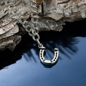 horse shoe charm - horse jewelry - horse shoe charm on o ring - horse bracelet charm