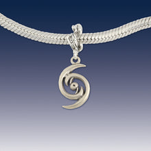 Load image into Gallery viewer, Hurricane charm - sterling silver - hurricane charm on coral spacer - ocean jewelry
