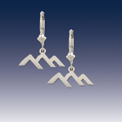 mountain earrings - mountain leverback earrings mountain silhouette earrings mountain jewelry