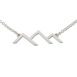 mountain necklace mountain silhouette necklace with chain mountain jewelry western jewelry